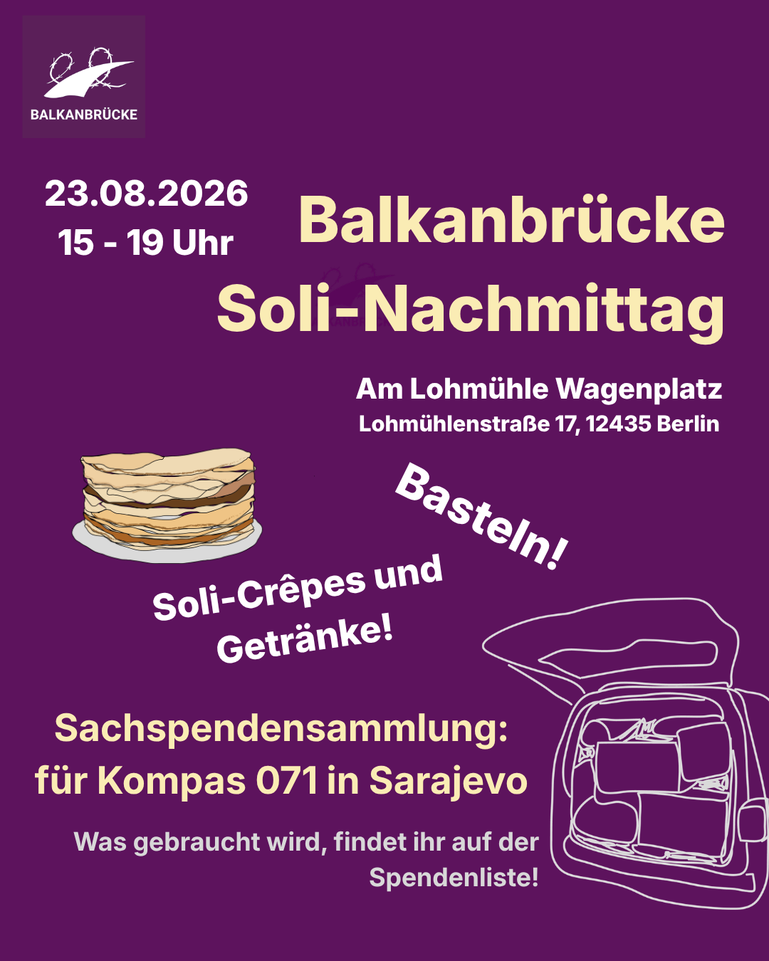 Balkanbrücke Soli-Sommer-Café